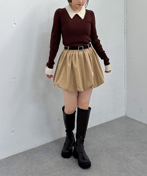 archives(アルシーヴ)の「フェザーカラークラシカルリブニット(ニット/セーター・レディース・アイボリー/ブラック/ピンクベージュ/グレー/ブラウン・MEDIUM)」の22枚目の写真