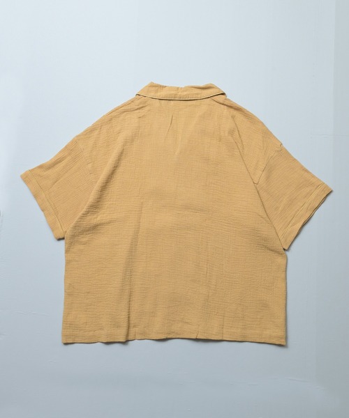 MARKEY'S(マーキーズ)の「Wガーゼオープンカラーワイドシャツ/おとな(シャツ/ブラウス・レディース・ベージュ/ブラック/ピンク・160cm)」の10枚目の写真
