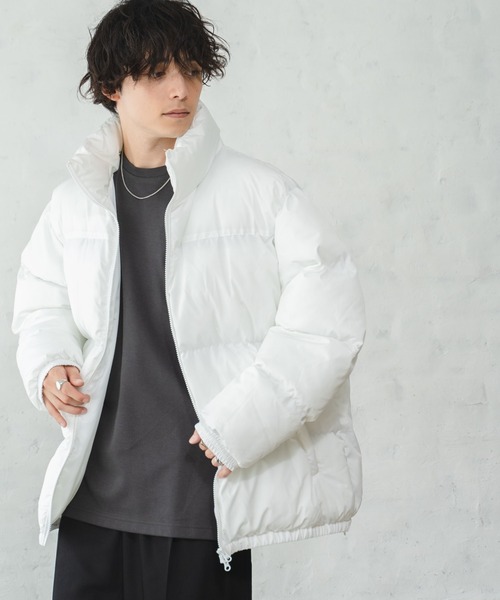 WEGO(ウィゴー)の「WEGO/ハイネックパデットジャケット(ダウンジャケット/コート・メンズ・その他1/ブラック/ホワイト・MEDIUM/LARGE)」の21枚目の写真