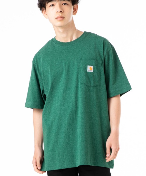 Carhartt(カーハート)の「カーハート ビッグシルエット Tシャツ ポケット WORKWEAR CARHARTT(Tシャツ/カットソー・メンズ・ブラック/ホワイト/ネイビー/ヘザーグレー/ベージュ/ダークブラウン/ダークグリーン/ボルドー/ダークグレー/チャコールグレー/ブルー/ブラウン系その他/グリーン系その他・MEDIUM/SMALL/LARGE/X-LARGE/XX-LARGE)」の10枚目の写真