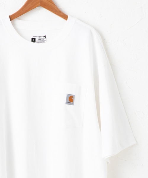 Carhartt(カーハート)の「カーハート ビッグシルエット Tシャツ ポケット WORKWEAR CARHARTT(Tシャツ/カットソー・メンズ・ブラック/ホワイト/ネイビー/ヘザーグレー/ベージュ/ダークブラウン/ダークグリーン/ボルドー/ダークグレー/チャコールグレー/ブルー/ブラウン系その他/グリーン系その他・MEDIUM/SMALL/LARGE/X-LARGE/XX-LARGE)」の2枚目の写真