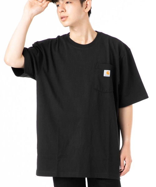 Carhartt(カーハート)の「カーハート ビッグシルエット Tシャツ ポケット WORKWEAR CARHARTT(Tシャツ/カットソー・メンズ・ブラック/ホワイト/ネイビー/ヘザーグレー/ベージュ/ダークブラウン/ダークグリーン/ボルドー/ダークグレー/チャコールグレー/ブルー/ブラウン系その他/グリーン系その他・MEDIUM/SMALL/LARGE/X-LARGE/XX-LARGE)」の1枚目の写真