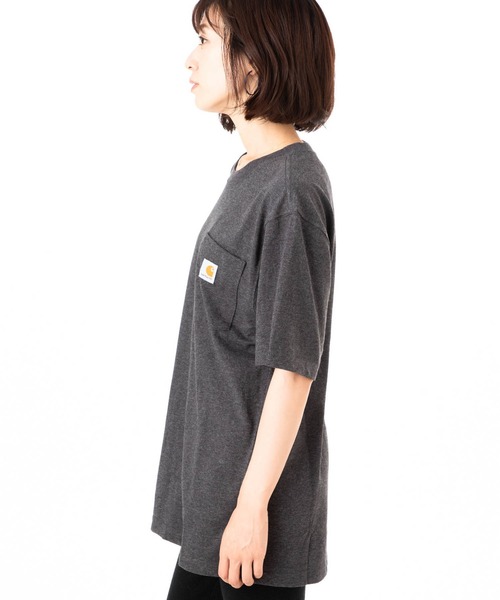 Carhartt(カーハート)の「カーハート ビッグシルエット Tシャツ ポケット WORKWEAR CARHARTT(Tシャツ/カットソー・メンズ・ブラック/ホワイト/ネイビー/ヘザーグレー/ベージュ/ダークブラウン/ダークグリーン/ボルドー/ダークグレー/チャコールグレー/ブルー/ブラウン系その他/グリーン系その他・MEDIUM/SMALL/LARGE/X-LARGE/XX-LARGE)」の21枚目の写真
