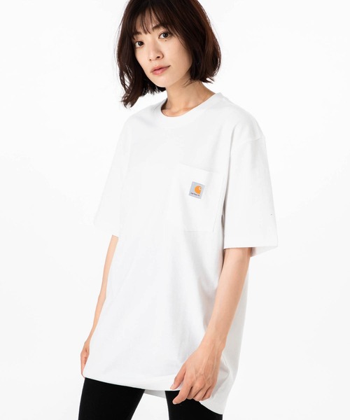 Carhartt(カーハート)の「カーハート ビッグシルエット Tシャツ ポケット WORKWEAR CARHARTT(Tシャツ/カットソー・メンズ・ブラック/ホワイト/ネイビー/ヘザーグレー/ベージュ/ダークブラウン/ダークグリーン/ボルドー/ダークグレー/チャコールグレー/ブルー/ブラウン系その他/グリーン系その他・MEDIUM/SMALL/LARGE/X-LARGE/XX-LARGE)」の15枚目の写真