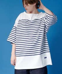 ONCILY | PANEL BORDER BASQUE SHIRT /  パネルボーダーバスクシャツ(Tシャツ/カットソー)