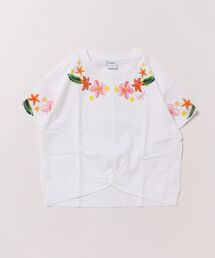Desigual | 花柄の結び目付きTシャツ(Tシャツ/カットソー)
