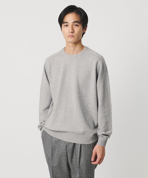 UNITED ARROWS(ユナイテッドアローズ)の「ウール カシミヤ ミドルゲージ クルーネック ニット(ニット/セーター・メンズ・ライトブルー/ピンク/ライトグレー/ネイビー・L/XL/S/M)」の5枚目の写真