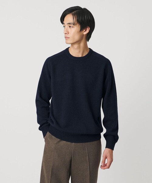 UNITED ARROWS(ユナイテッドアローズ)の「ウール カシミヤ ミドルゲージ クルーネック ニット(ニット/セーター・メンズ・ライトブルー/ピンク/ライトグレー/ネイビー・L/XL/S/M)」の11枚目の写真
