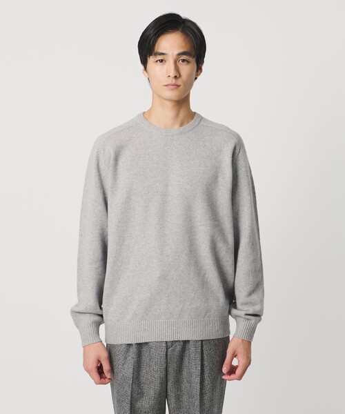 UNITED ARROWS(ユナイテッドアローズ)の「ウール カシミヤ ミドルゲージ クルーネック ニット(ニット/セーター・メンズ・ライトブルー/ピンク/ライトグレー/ネイビー・L/XL/S/M)」の13枚目の写真