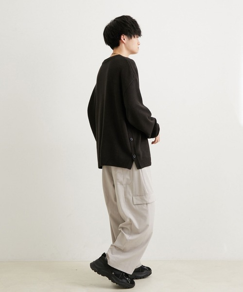 JUNRED(ジュンレッド)の「こめ×JUNRed サイドボタンルーズニットプルオーバー(ニット/セーター・メンズ・チャコールグレー/ワイン/ブルー系その他4・S/M/L)」の12枚目の写真