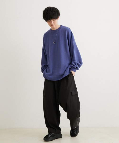 JUNRED(ジュンレッド)の「こめ×JUNRed サイドボタンルーズニットプルオーバー(ニット/セーター・メンズ・チャコールグレー/ワイン/ブルー系その他4・S/M/L)」の16枚目の写真