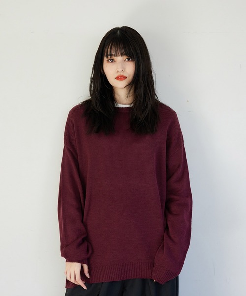 JUNRED(ジュンレッド)の「こめ×JUNRed サイドボタンルーズニットプルオーバー(ニット/セーター・メンズ・チャコールグレー/ワイン/ブルー系その他4・S/M/L)」の22枚目の写真