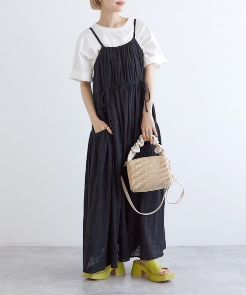 w closet(ダブルクローゼット)の「ビッグポケットドロストキャミワンピース(ワンピース/ドレス)」