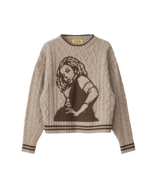 HYSTERIC GLAMOUR(ヒステリックグラマー)の「VIXEN GIRLジャカード セーター(ニット/セーター・レディース・ブラック/レッド/ベージュ・FREE)」の2枚目の写真