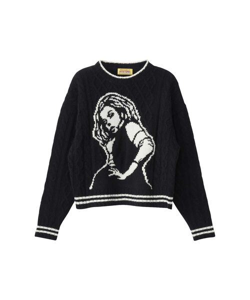 HYSTERIC GLAMOUR(ヒステリックグラマー)の「VIXEN GIRLジャカード セーター(ニット/セーター・レディース・ブラック/レッド/ベージュ・FREE)」の1枚目の写真