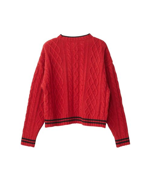 HYSTERIC GLAMOUR(ヒステリックグラマー)の「VIXEN GIRLジャカード セーター(ニット/セーター・レディース・ブラック/レッド/ベージュ・FREE)」の5枚目の写真