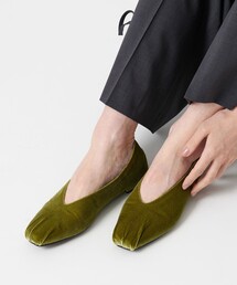 BEAUTY&YOUTH UNITED ARROWS | ギャザートゥ ベルベット フラットシューズ(パンプス)