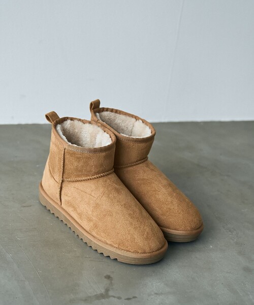 coen(コーエン)の「<Parknik>フェイクムートンショートブーツ(ブーツ・レディース・ベージュ/ブラック/オリーブ・22.5cm/23.5cm/24.5cm)」の10枚目の写真