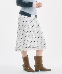 FEKETE | polka dot frill midi skirt / ドットフリルスカート(スカート)