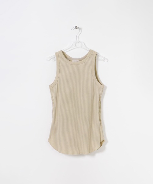 LAATO(ラート)の「PAD TANK TOP(タンクトップ・レディース・ベージュ/オフホワイト/ブラック・FREE)」の1枚目の写真