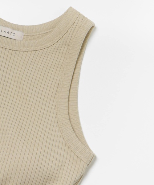 LAATO(ラート)の「PAD TANK TOP(タンクトップ・レディース・ベージュ/オフホワイト/ブラック・FREE)」の10枚目の写真