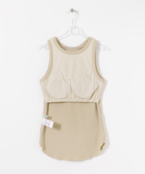 LAATO(ラート)の「PAD TANK TOP(タンクトップ・レディース・ベージュ/オフホワイト/ブラック・FREE)」の12枚目の写真