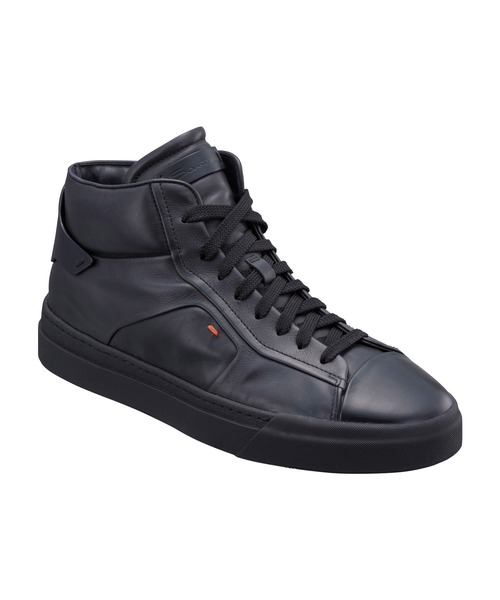 Santoni(サントーニ)の「サントーニ メンズ/ハイカットスニーカー(スニーカー・メンズ・ブラック・50/55/60/65/70/75/80/85)」の5枚目の写真