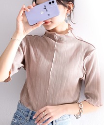 classicalelf | プリーツLOVER。2wayメロープリーツハイネック5分袖トップス(Tシャツ/カットソー)