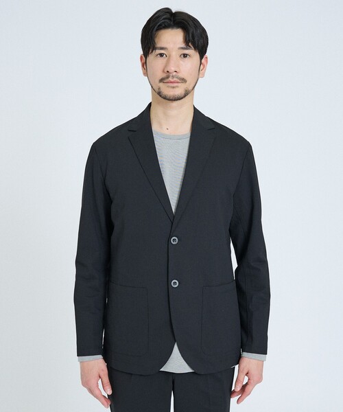 ABAHOUSE GRAY(アバハウスグレイ)の「【SMART CLOSET/上下2点セット】接触冷感 カットメッシュ セットアップ/スーツ ジャケット&スラックス(セットアップ・メンズ・グレー/ブラック/ライトグレー/ネイビー/モカ/ダークブラウン・50/46/48/44)」の8枚目の写真