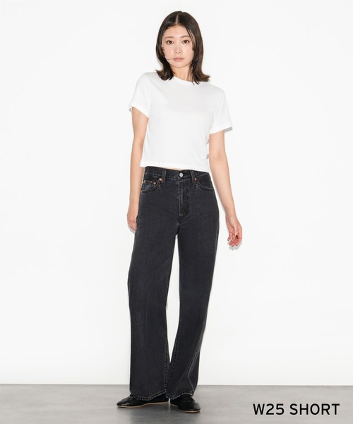 Levi's/リーバイス 飯豊まりえ別注 RIBCAGE WIDE LEG IM ブラックの18枚目の写真