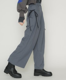 idem | ribbon tuck pants/リボン付タックパンツ(スラックス)