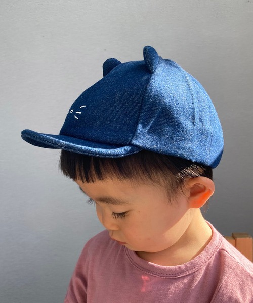 GRIN BUDDY(グリンバディ)の「【GRIN BUDDY(グリンバディ)】キッズ キャット耳付きキャップ/Cat Ear Cap(キャップ・キッズ・ピンク/ホワイト/ブラック/ダークインディゴブルー/ベージュ/オレンジ・52㎝/54㎝)」の11枚目の写真