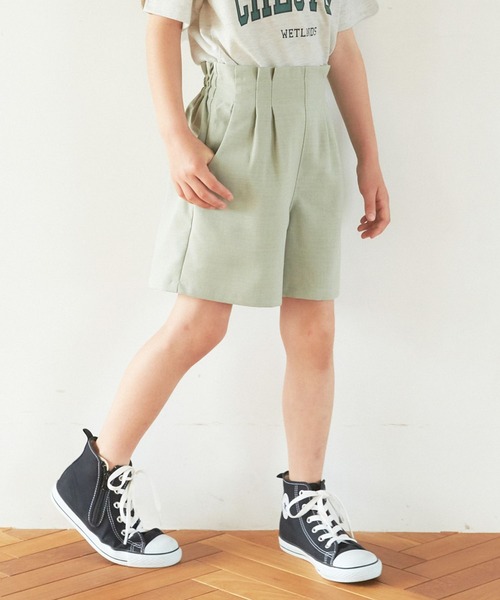 GLOBAL WORK(グローバルワーク)の「キッズ/さらさら快適キュロット/273288(その他パンツ・キッズ・チャコールグレー/カーキ/ライトピンク/アイボリー/グリーン系その他6/オレンジ・110cm/100cm/120cm/130cm/160cm/150cm/140cm)」の3枚目の写真