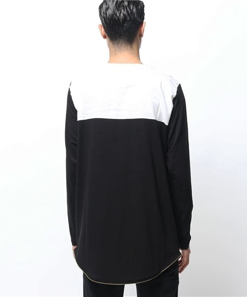 DANKE SCHON(ダンケシェーン)の「DankeSchon/ダンケシェーン/PanelRoundZip L/S T-Shirts(Tシャツ/カットソー・メンズ・ホワイト/ブラック/その他・FREE)」の6枚目の写真