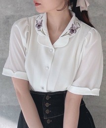 an another angelus | アイリス刺繍開衿ブラウス(シャツ/ブラウス)