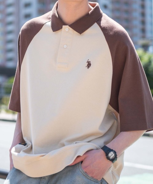 U.S. POLO ASSN.(ユーエスポロアッスン)の「∴WEGO/U.S. POLO ASSN.別注スウェットTシャツ(ポロシャツ・メンズ・グレー系その他/ブラック/ベージュ系その他/アッシュグレー・MEDIUM/LARGE)」の4枚目の写真