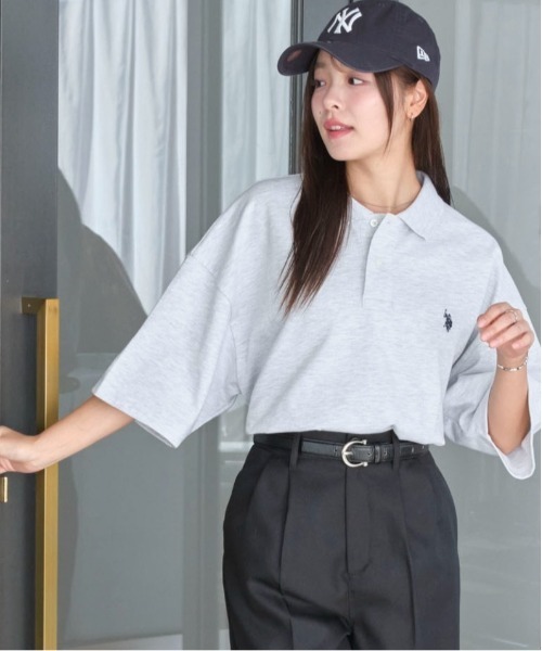 U.S. POLO ASSN.(ユーエスポロアッスン)の「∴WEGO/U.S. POLO ASSN.別注スウェットTシャツ(ポロシャツ・メンズ・グレー系その他/ブラック/ベージュ系その他/アッシュグレー・MEDIUM/LARGE)」の7枚目の写真