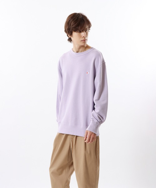 Champion(チャンピオン)の「【Champion/チャンピオン】メンズ ベーシック クルーネックスウェットシャツ(スウェット・メンズ・ブラック/ブルー系その他/ブラウン/グレー/ホワイト/アーミー/ネイビー/オートミール/ラベンダー/ブルー系その他2/カーキ・MEDIUM/LARGE/X-LARGE)」の11枚目の写真