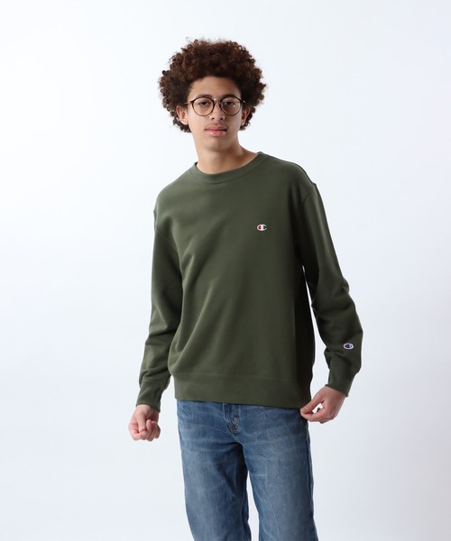 Champion(チャンピオン)の「【Champion/チャンピオン】メンズ ベーシック クルーネックスウェットシャツ(スウェット・メンズ・ブラック/ブルー系その他/ブラウン/グレー/ホワイト/アーミー/ネイビー/オートミール/ラベンダー/ブルー系その他2/カーキ・MEDIUM/LARGE/X-LARGE)」の8枚目の写真