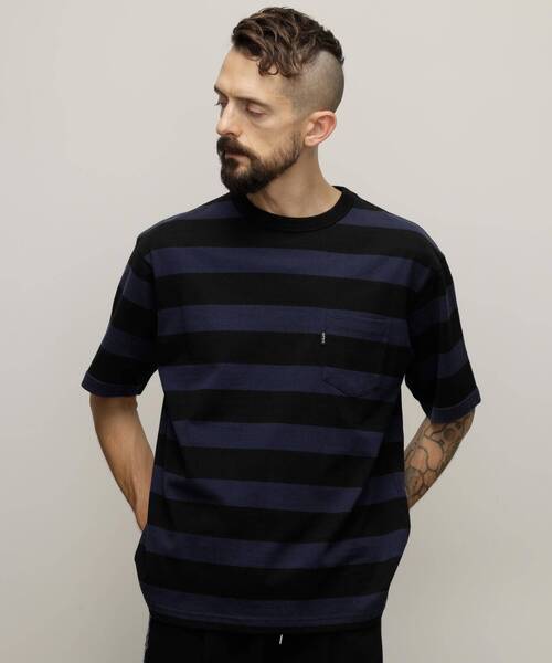 Schott/ショット/WIDE BORDER POCKET T-SHIRT/ワイドボーダー ポケット Tシャツの5枚目の写真