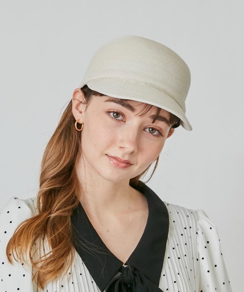 Chapeau d' O(シャポードオー)の「Chapeau d' O Silk Braid Cap N / シャポードオー(キャップ・レディース・ホワイト/ブラック/ライトベージュ・M/57.5cm)」の12枚目の写真