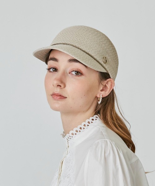 Chapeau d' O(シャポードオー)の「Chapeau d' O Silk Braid Cap N / シャポードオー(キャップ・レディース・ホワイト/ブラック/ライトベージュ・M/57.5cm)」の22枚目の写真