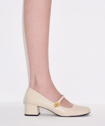 CHARLES & KEITH | メタリックバックル ブロックヒールメリージェーン(パンプス)