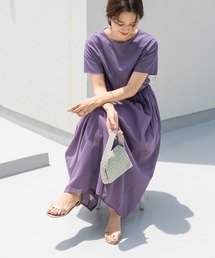 URBAN RESEARCH DOORS | コットンボイルドッキングギャザーワンピース(ワンピース)