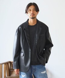 B:MING by BEAMS | ambiance / フェイクレザー ジャケット(テーラードジャケット)