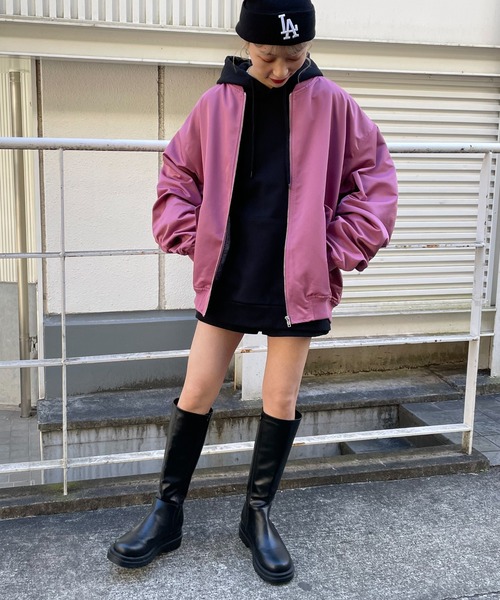 WEGO(ウィゴー)の「WEGO/BIG MA-1(MA-1・メンズ・アイボリー/ピンク/カーキ/ブラック・MEDIUM/LARGE)」の13枚目の写真