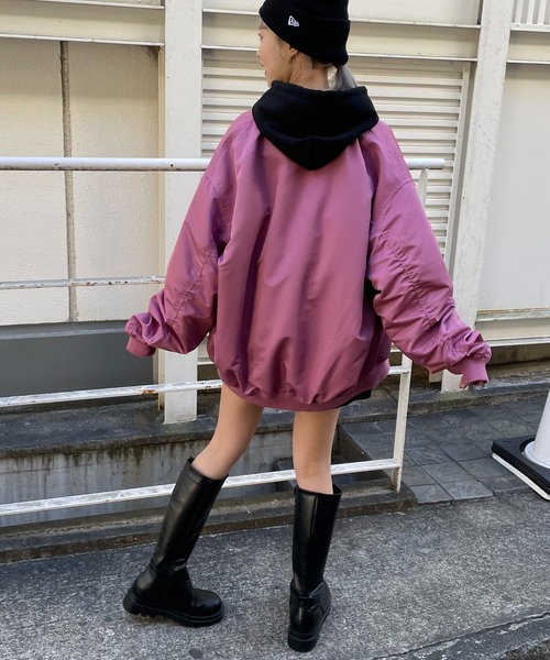 WEGO(ウィゴー)の「WEGO/BIG MA-1(MA-1・メンズ・アイボリー/ピンク/カーキ/ブラック・MEDIUM/LARGE)」の15枚目の写真
