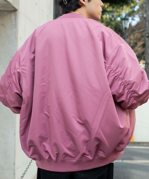 WEGO(ウィゴー)の「WEGO/BIG MA-1(MA-1・メンズ・アイボリー/ピンク/カーキ/ブラック・MEDIUM/LARGE)」の12枚目の写真