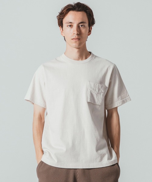 Jackman(ジャックマン)の「Dotsume Pocket T-Shirt(Tシャツ/カットソー・メンズ・ブルー系その他/ライム/オフホワイト/ブラック/ベビーピンク/サックスブルー/クリアブルー/ブルー系その他2/ネイビー/ダークグリーン/グリーン系その他2/ダークベージュ/ライトベージュ/グレイッシュベージュ/スミクロ/ホワイト系その他2/ダークブルー・MEDIUM/LARGE/X-LARGE/SMALL)」の6枚目の写真