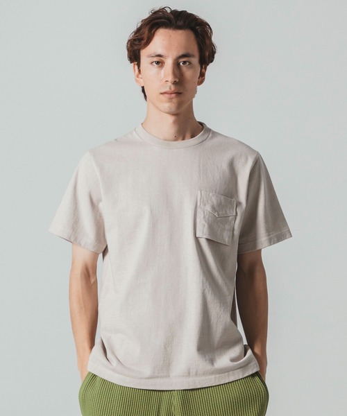 Jackman(ジャックマン)の「Dotsume Pocket T-Shirt(Tシャツ/カットソー・メンズ・ブルー系その他/ライム/オフホワイト/ブラック/ベビーピンク/サックスブルー/クリアブルー/ブルー系その他2/ネイビー/ダークグリーン/グリーン系その他2/ダークベージュ/ライトベージュ/グレイッシュベージュ/スミクロ/ホワイト系その他2/ダークブルー・MEDIUM/LARGE/X-LARGE/SMALL)」の7枚目の写真